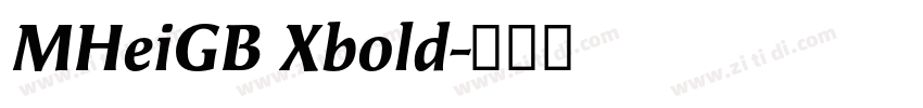 MHeiGB Xbold字体转换